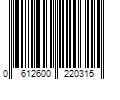 Barcode Image for UPC code 0612600220315