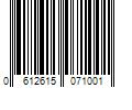 Barcode Image for UPC code 0612615071001