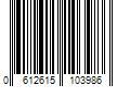 Barcode Image for UPC code 0612615103986