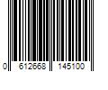 Barcode Image for UPC code 0612668145100