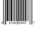 Barcode Image for UPC code 061300000077