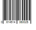 Barcode Image for UPC code 0614514060025