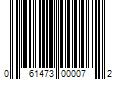 Barcode Image for UPC code 061473000072