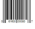 Barcode Image for UPC code 061600000807