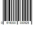 Barcode Image for UPC code 0616000030925