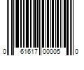 Barcode Image for UPC code 061617000050