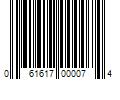 Barcode Image for UPC code 061617000074