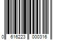 Barcode Image for UPC code 0616223000316