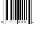 Barcode Image for UPC code 061670000004