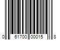 Barcode Image for UPC code 061700000158