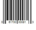 Barcode Image for UPC code 061700000813