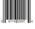 Barcode Image for UPC code 061716000074