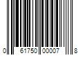 Barcode Image for UPC code 061750000078