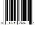 Barcode Image for UPC code 061761000074