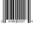 Barcode Image for UPC code 061860000074