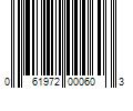 Barcode Image for UPC code 061972000603