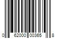 Barcode Image for UPC code 062000003658