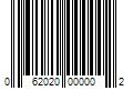 Barcode Image for UPC code 062020000002