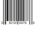 Barcode Image for UPC code 062100000786