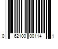 Barcode Image for UPC code 062100001141