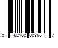 Barcode Image for UPC code 062100003657