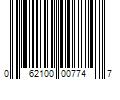 Barcode Image for UPC code 062100007747