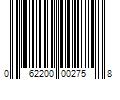 Barcode Image for UPC code 062200002758