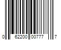 Barcode Image for UPC code 062200007777