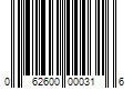 Barcode Image for UPC code 062600000316