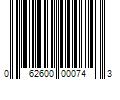 Barcode Image for UPC code 062600000743