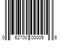 Barcode Image for UPC code 062700000056