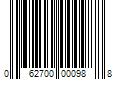 Barcode Image for UPC code 062700000988