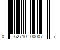 Barcode Image for UPC code 062710000077