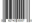 Barcode Image for UPC code 062740000078