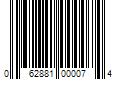 Barcode Image for UPC code 062881000074