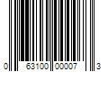 Barcode Image for UPC code 063100000073