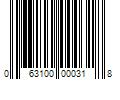 Barcode Image for UPC code 063100000318