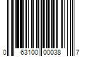 Barcode Image for UPC code 063100000387