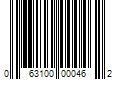 Barcode Image for UPC code 063100000462