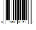 Barcode Image for UPC code 063100001117