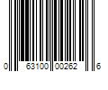 Barcode Image for UPC code 063100002626