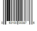 Barcode Image for UPC code 063100003876