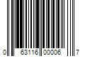 Barcode Image for UPC code 063116000067