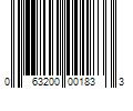 Barcode Image for UPC code 063200001833