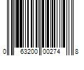 Barcode Image for UPC code 063200002748