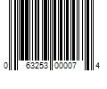 Barcode Image for UPC code 063253000074