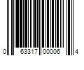 Barcode Image for UPC code 063317000064