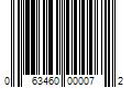 Barcode Image for UPC code 063460000072