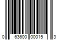 Barcode Image for UPC code 063600000153