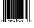 Barcode Image for UPC code 063600000214